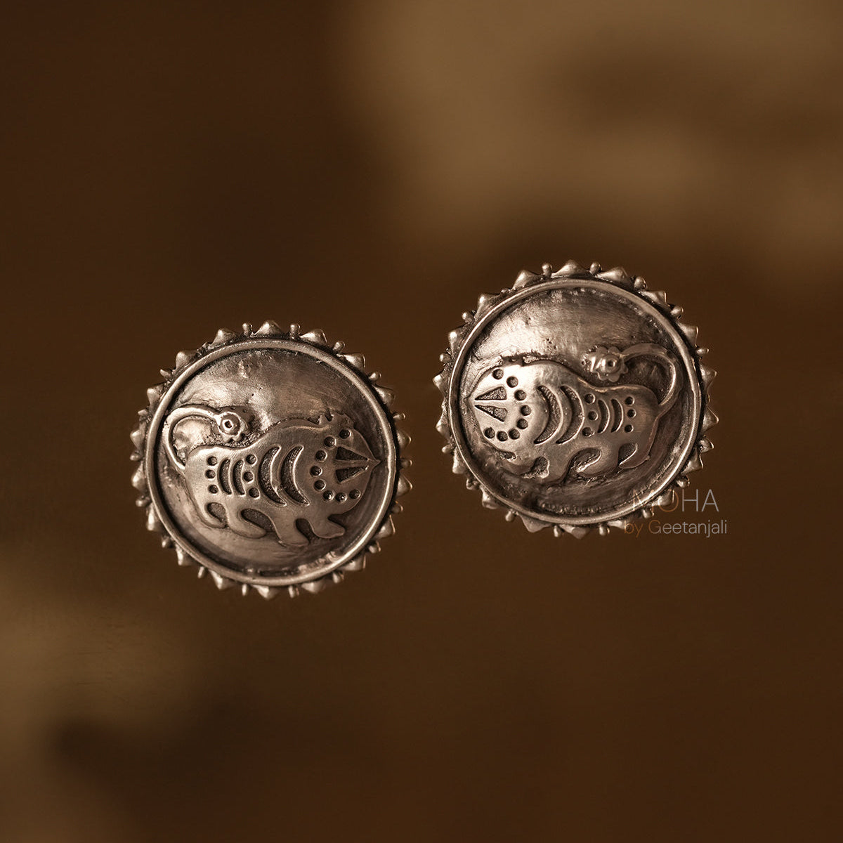 Shardul Silver Earrings by MOHA