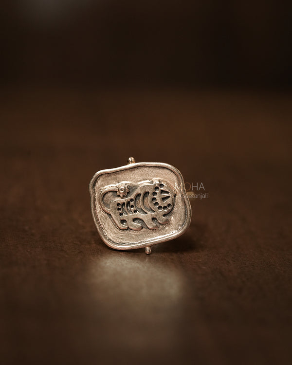 Shardul Silver Finger Ring by MOHA