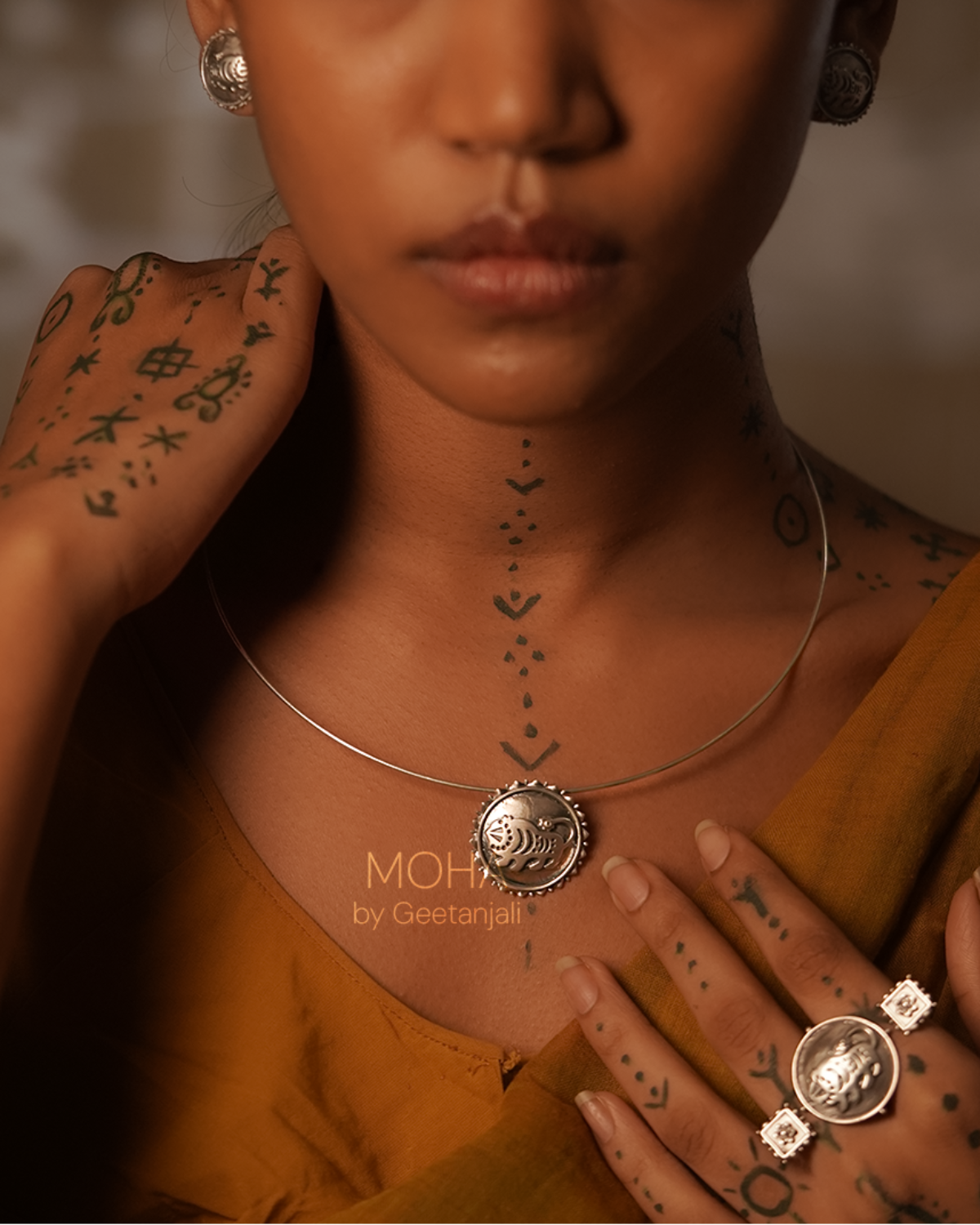 Shardul Silver Pendant by Moha (Only Pendant)