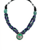 Shardul Lapiz Lazuli Silver Necklace by MOHA