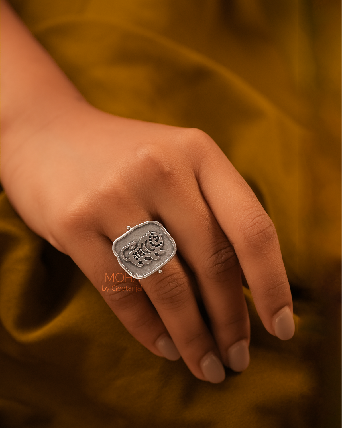Shardul Silver Finger Ring by MOHA