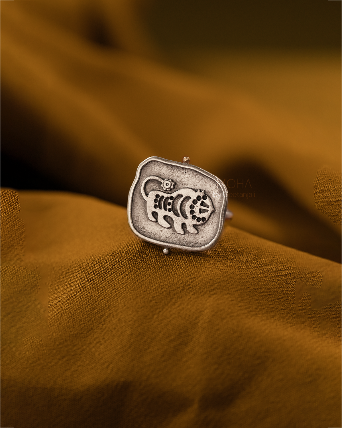 Shardul Silver Finger Ring by MOHA
