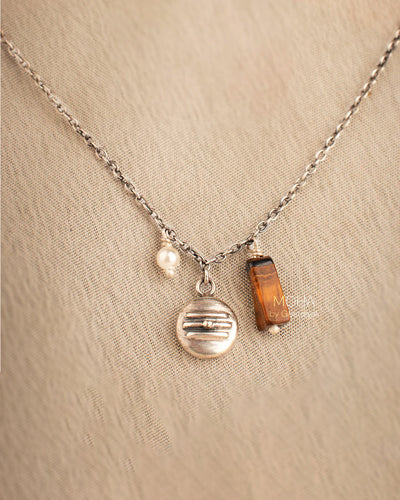 Shiva Charms Silver Necklace by Moha