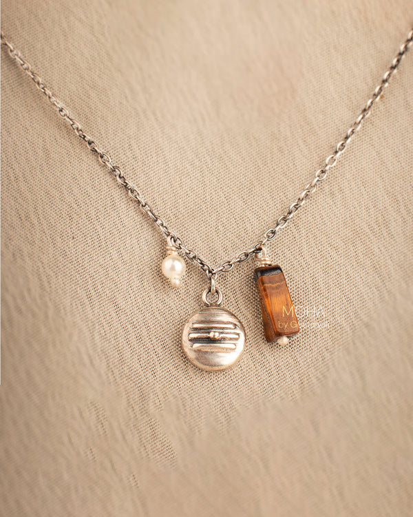 Shiva Charms Silver Necklace by Moha