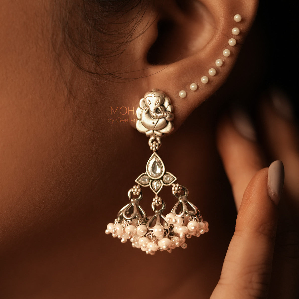 Shobha Silver Earrings by MOHA