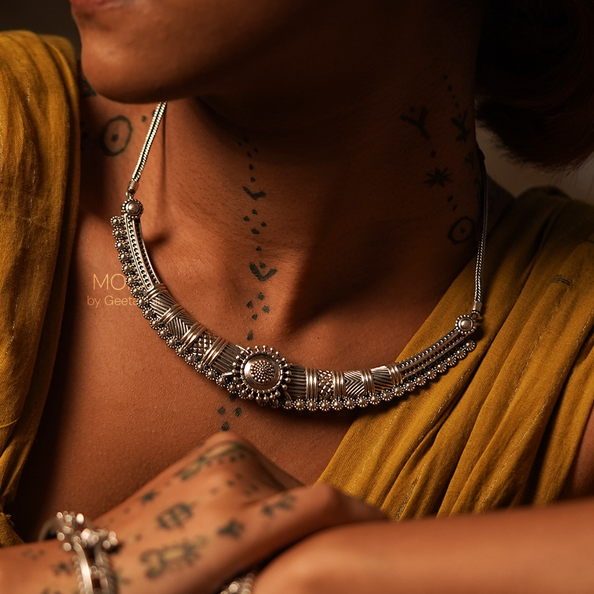 Shobhita Silver Necklace by MOHA