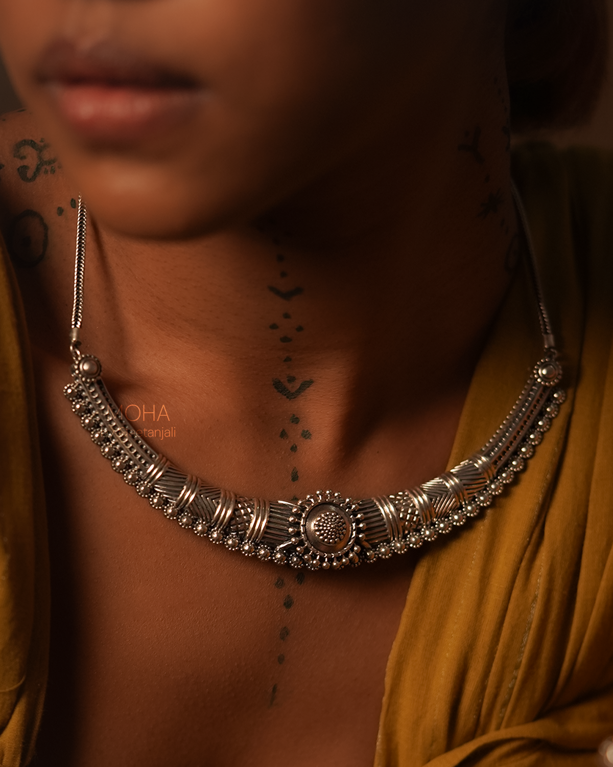 Shobhita Silver Necklace by MOHA