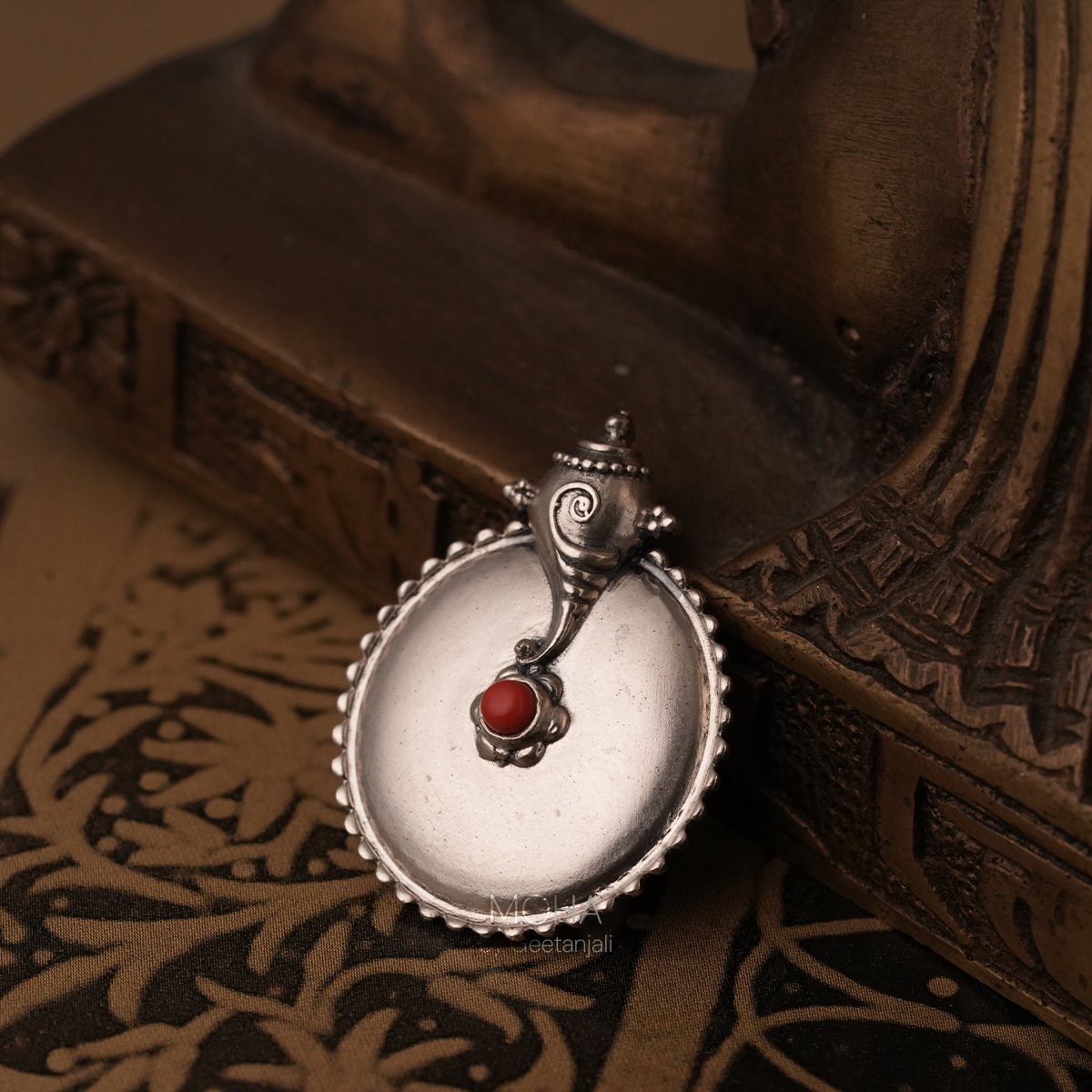 Shubh Silver Pendant by MOHA (Only Pendant)