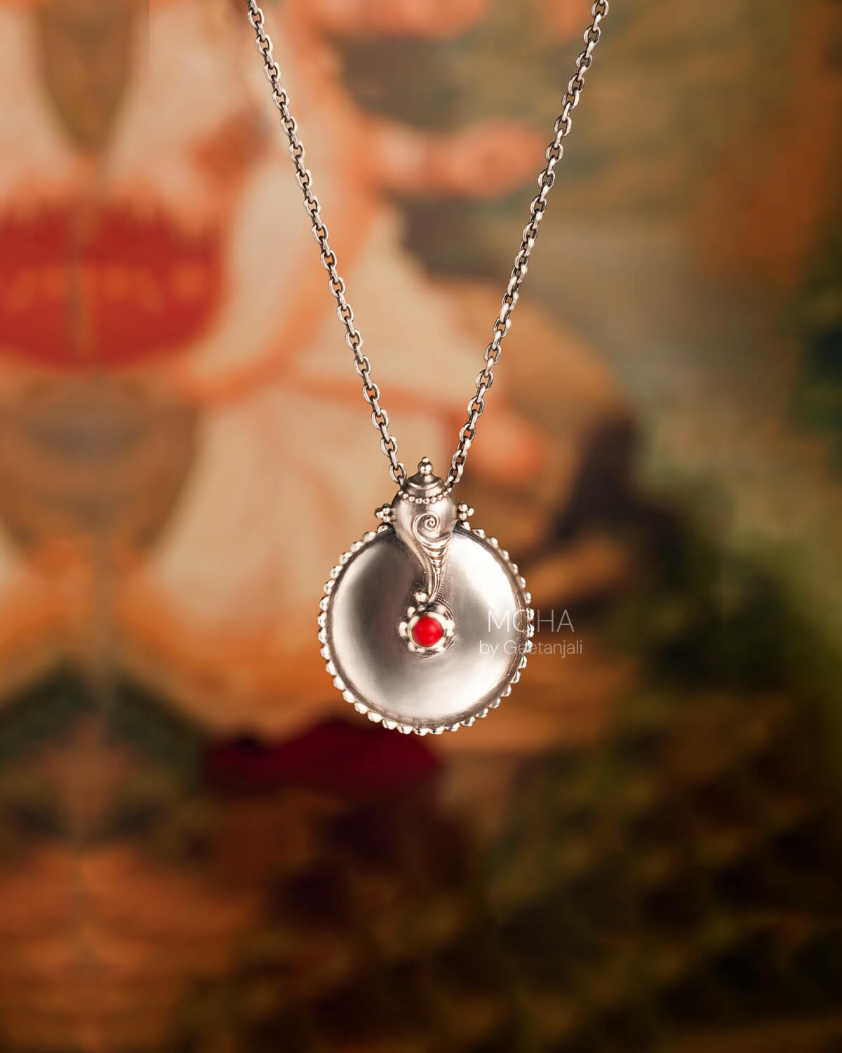 shubh silver chain pendant by moha