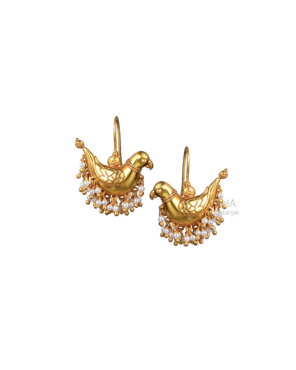 Shuk Sarika (Gold Plated) Silver Earrings by MOHA