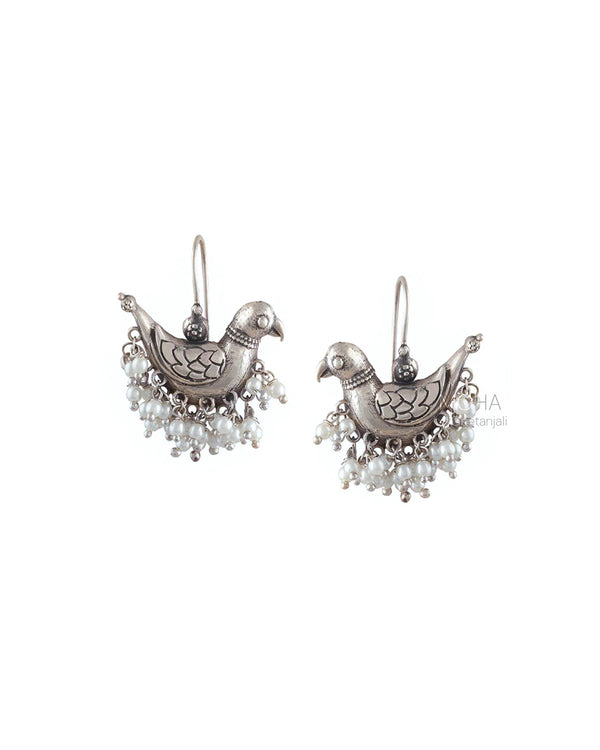 Shuk Sarika Silver Earrings by MOHA
