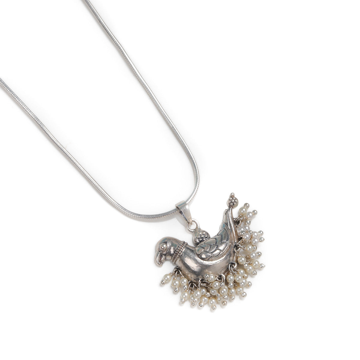 shuk sarika silver pendant necklace