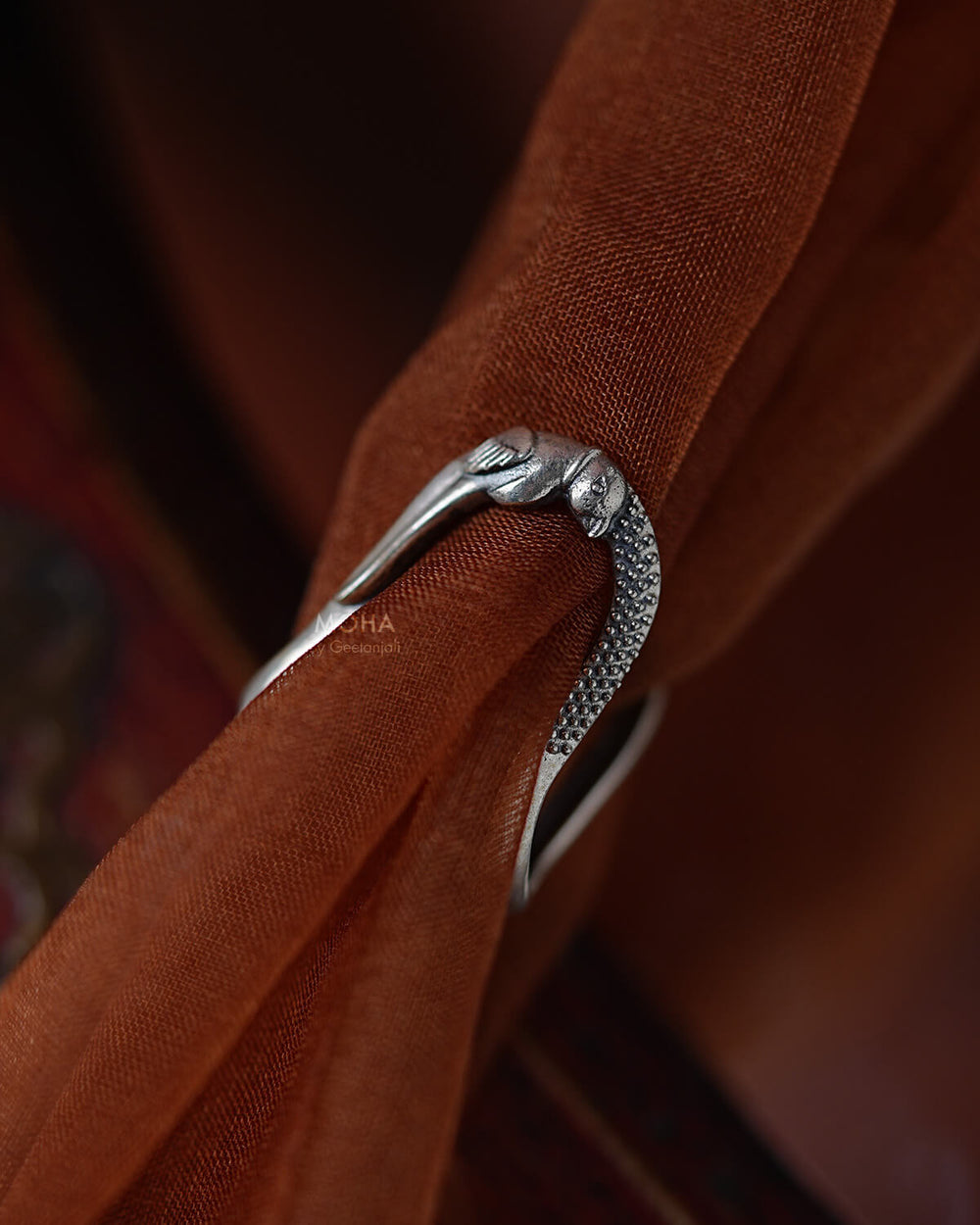 Shukh Vanki Silver Finger Ring by Moha