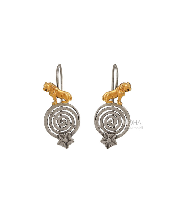 Sinhal Vartula Silver Earrings by MOHA