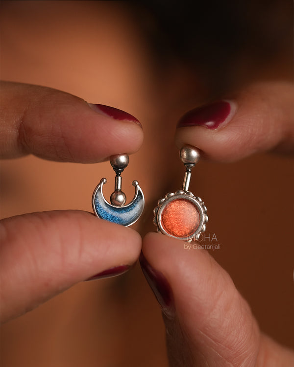 Sun & Moon Silver Bugadi by MOHA