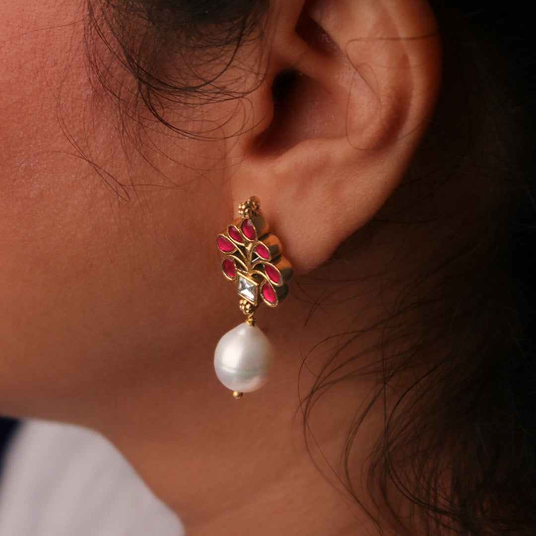 Surkh Silver Earrings By MOHA