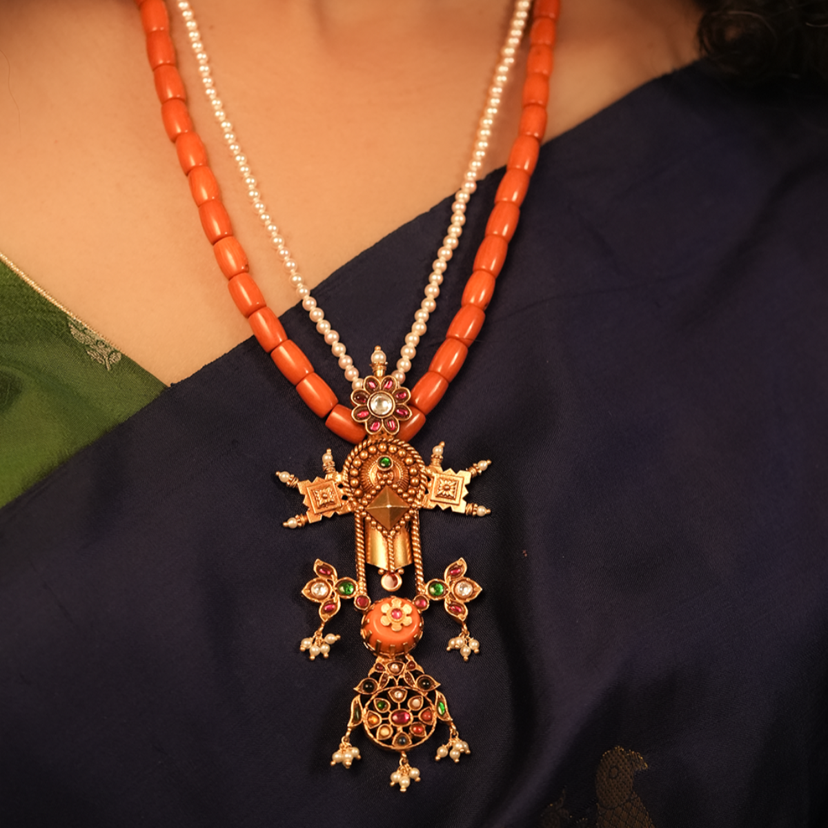 Suvarnalekha Silver Necklace By MOHA