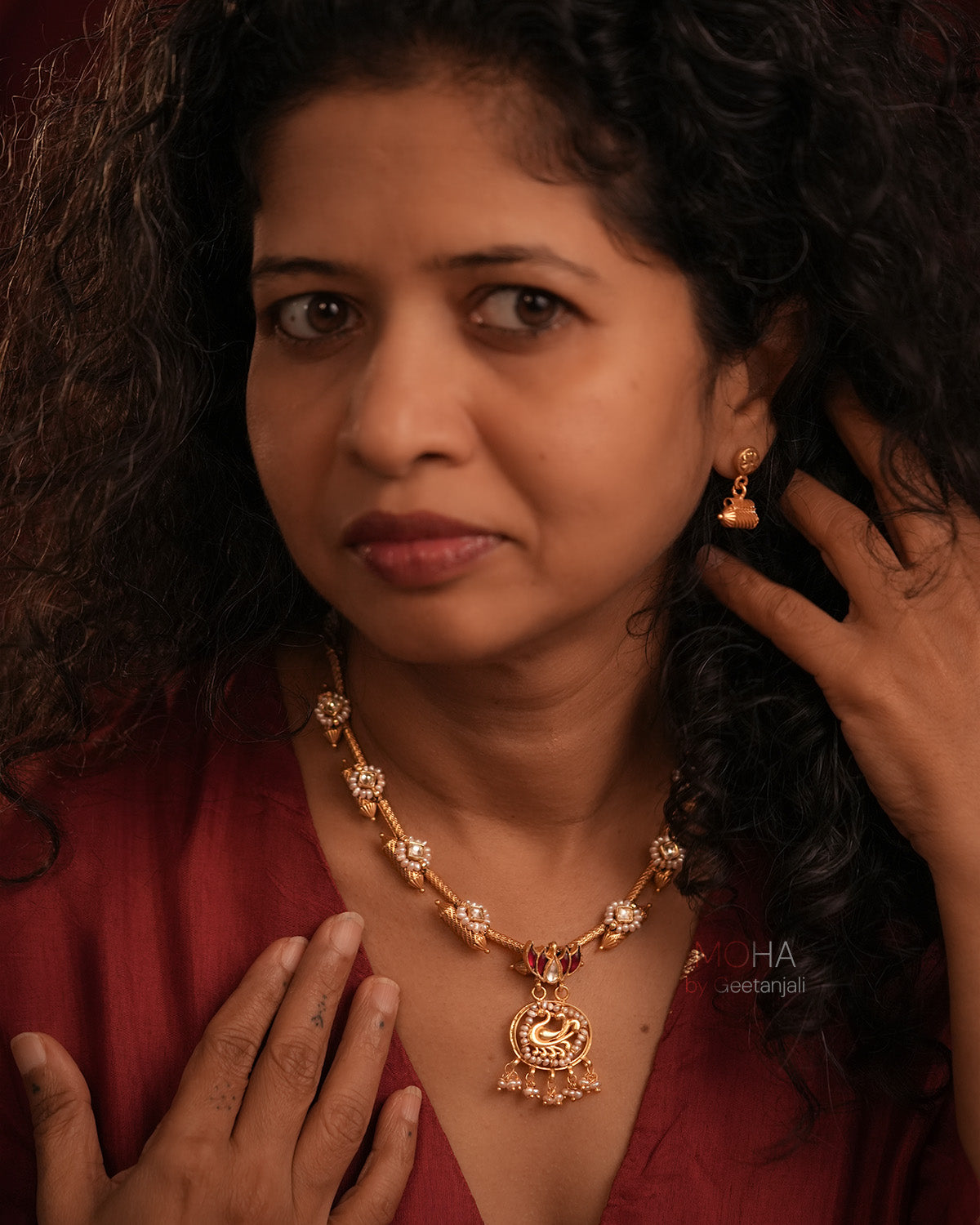 Swaaraya Silver Necklace by MOHA