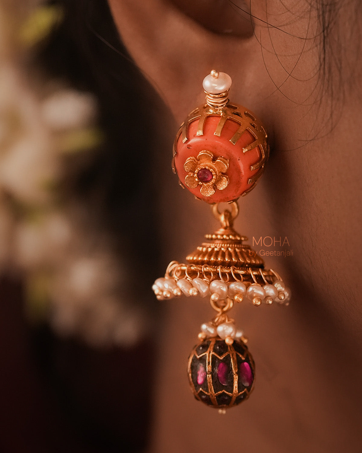 Swarangi Silver Earrings by MOHA