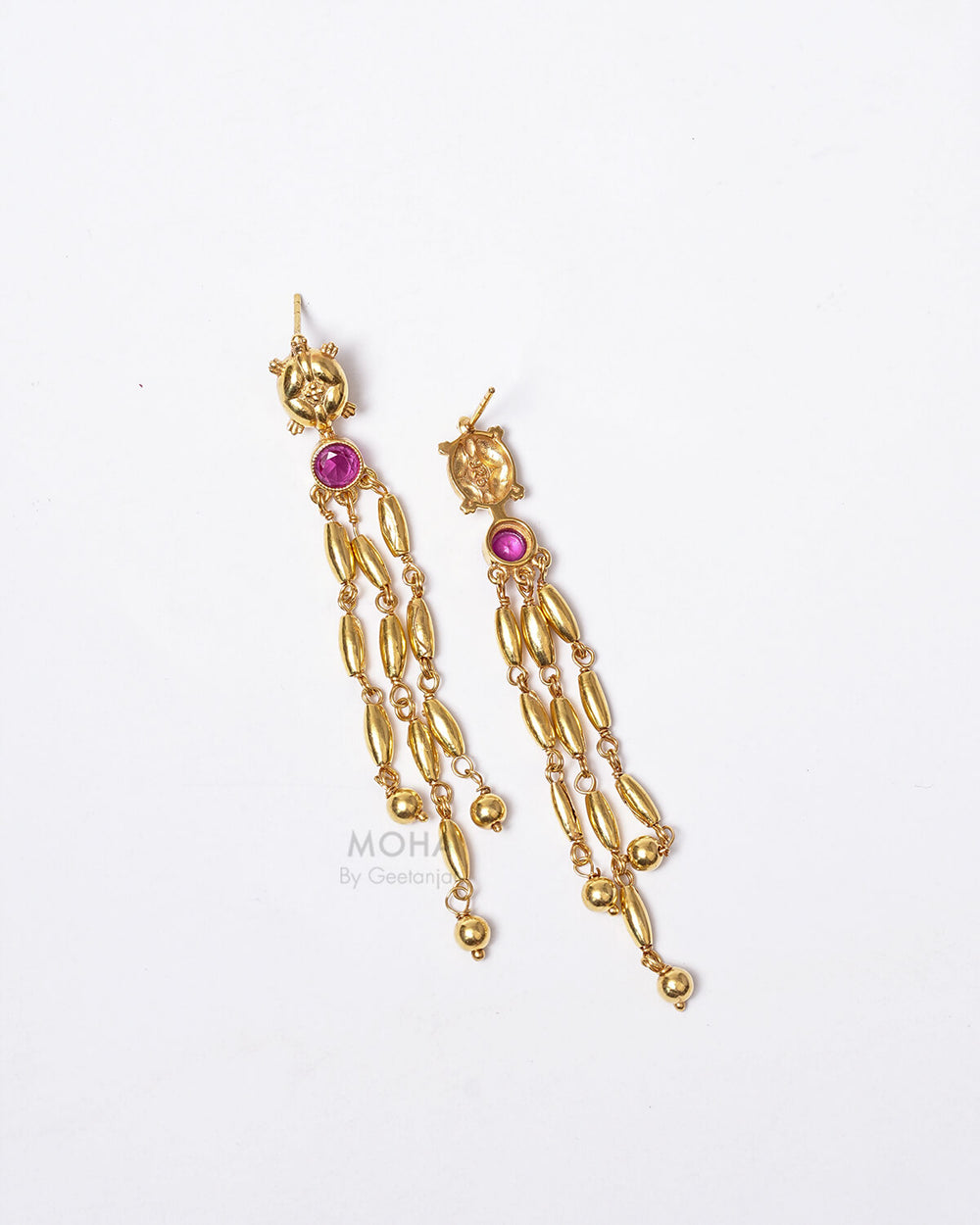 Tandul Mani Silver Earrings by MOHA (Gold Plated)
