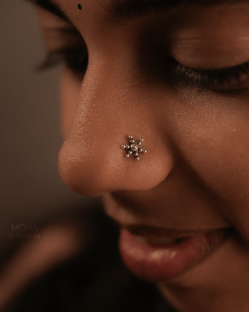 Tara Silver Nosepin by MOHA