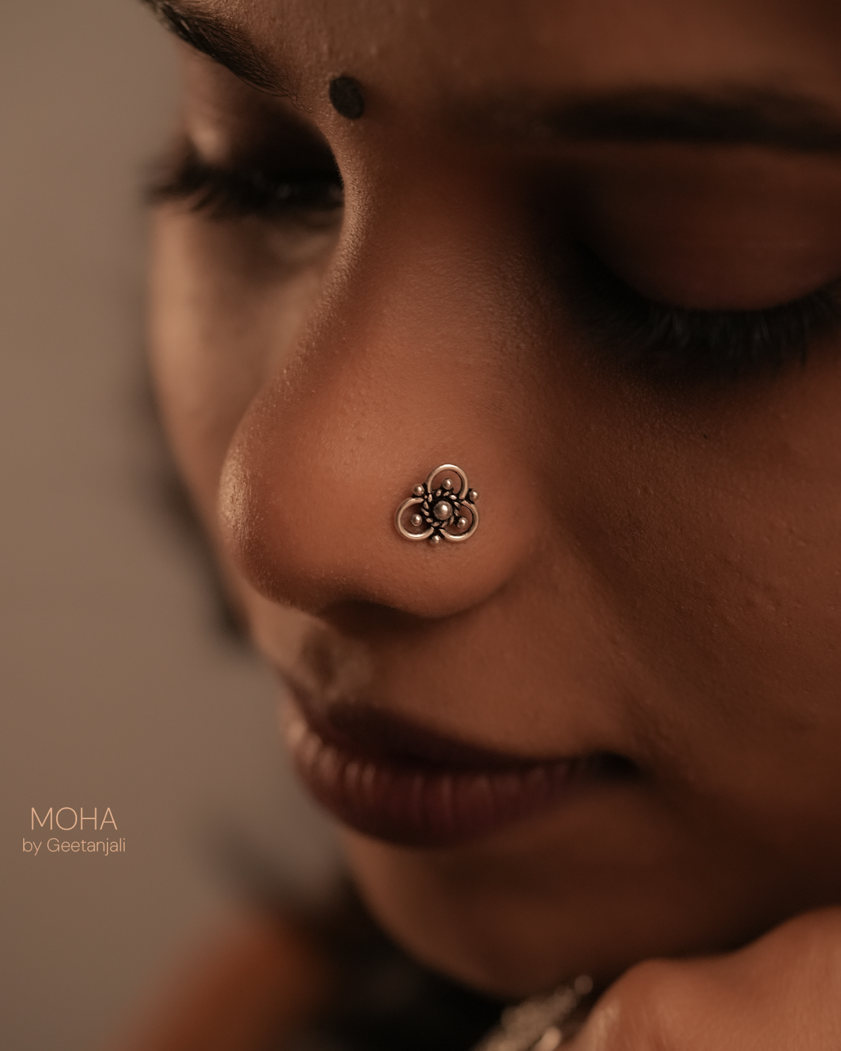 Taruni Silver Nosepin by MOHA