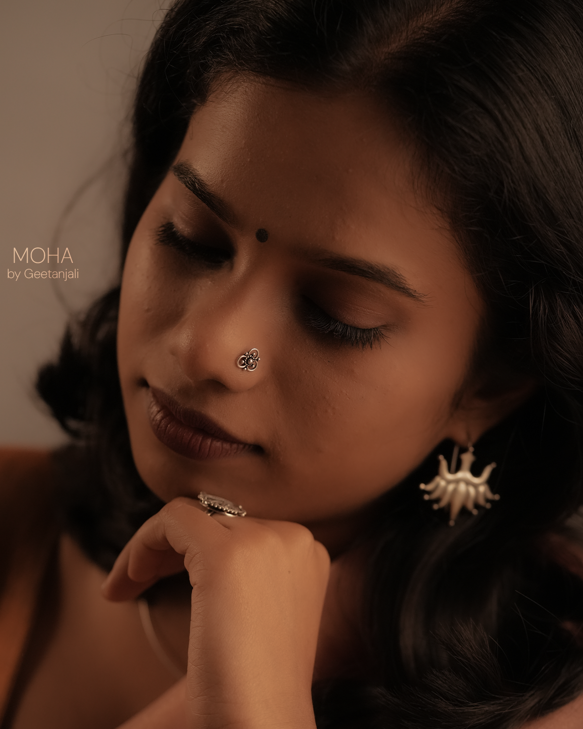 Taruni Silver Nosepin by MOHA