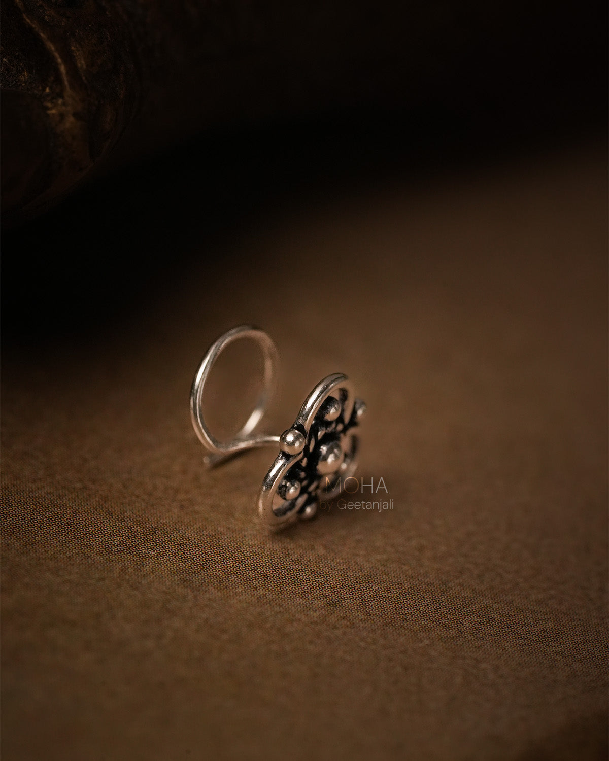 Taruni Silver Nosepin by MOHA