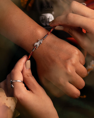 Tiger Silver Rakhi by Moha