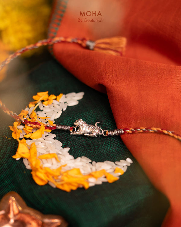 Tiger Silver Rakhi by Moha