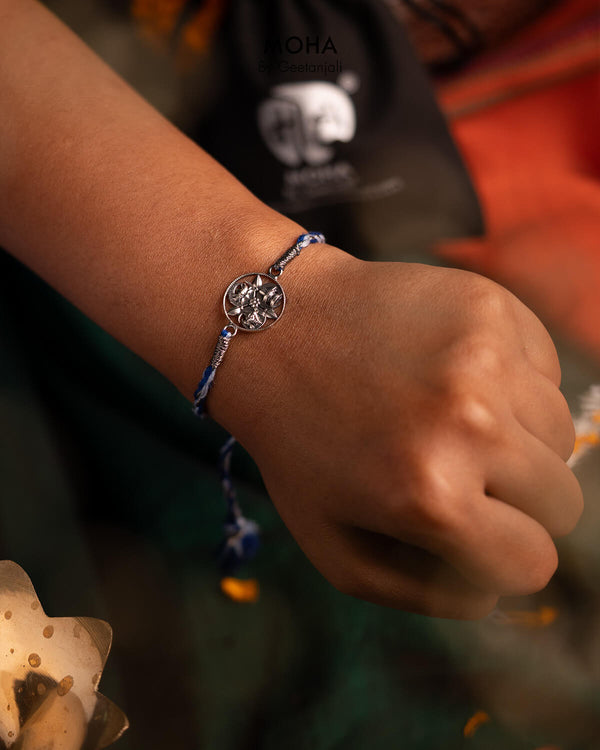 Tridev Silver Rakhi by Moha