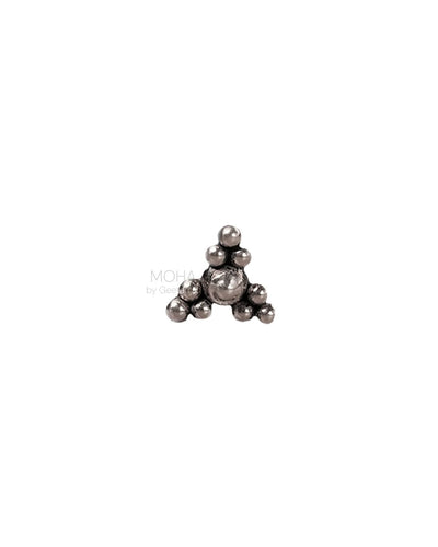 Trikona Silver Nosepin by MOHA