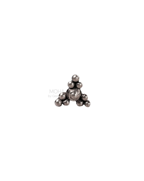 Trikona Silver Nosepin by MOHA