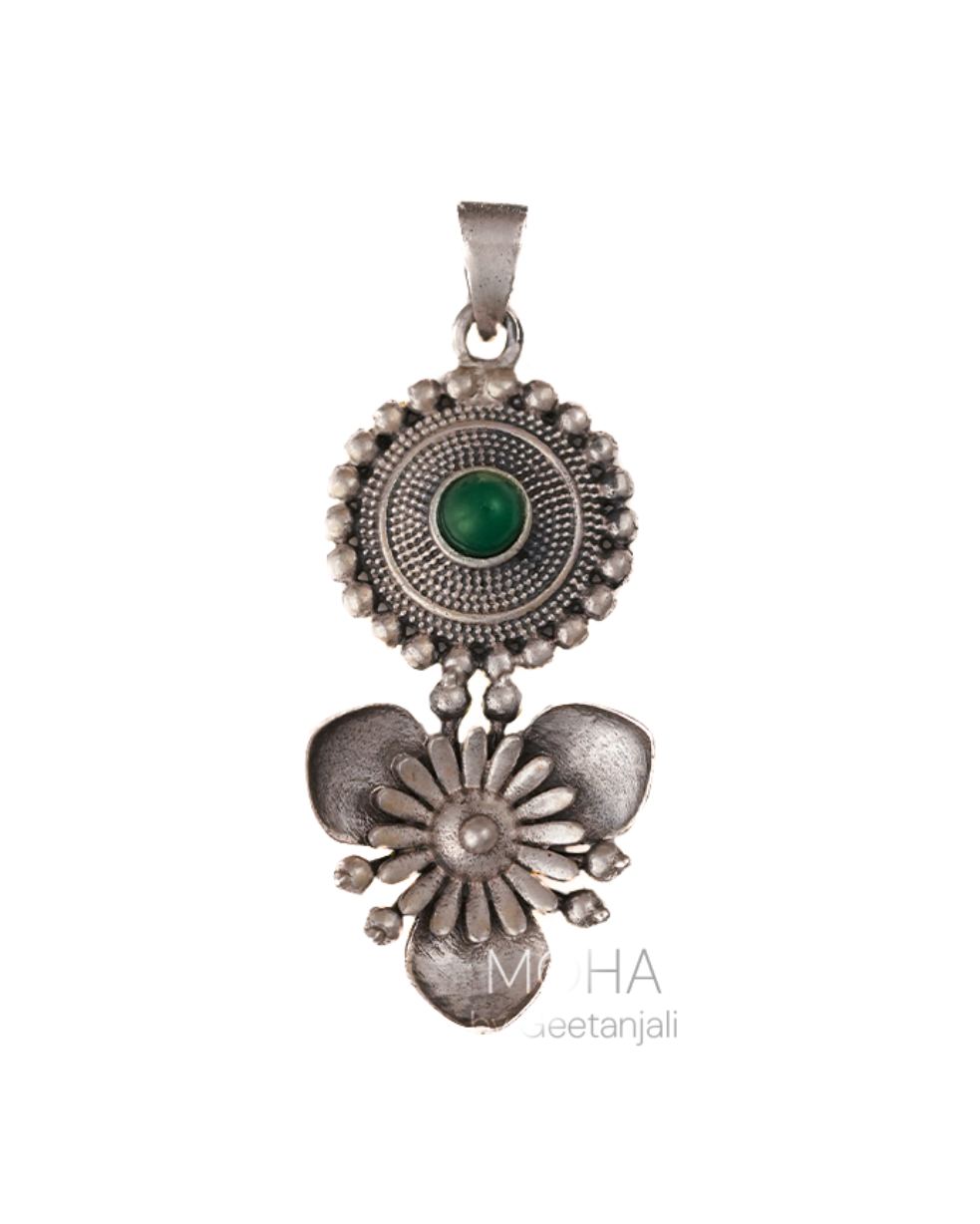 Triloki Abha Silver Pendant by MOHA (Only Pendant)
