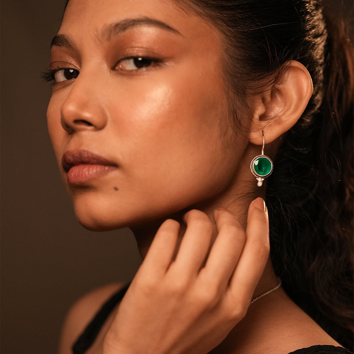 Trina Silver Dangle Earrings by MOHA
