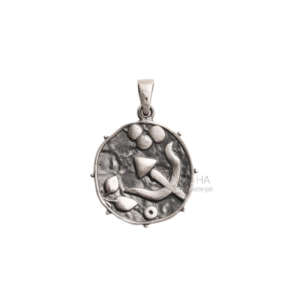 Trishul Silver Pendant by Moha (Only Pendant)