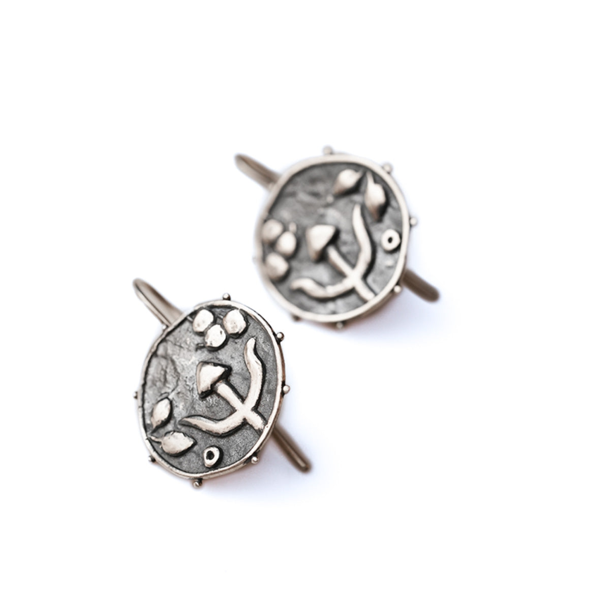 trishul silver earrings by moha