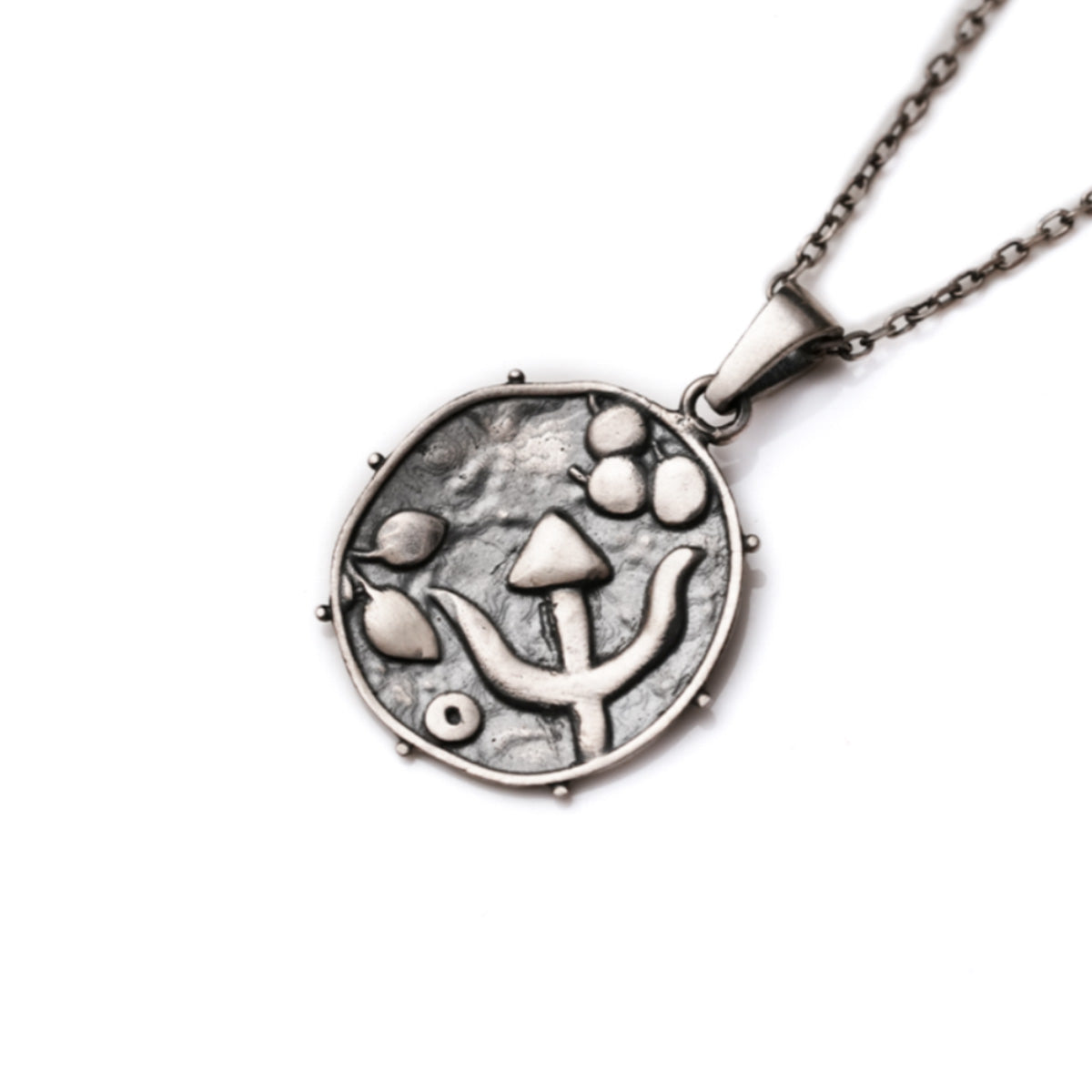 trishul silver pendant with chain by moha