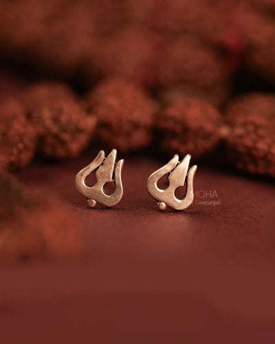 Trishula Silver Stud Earrings by MOHA