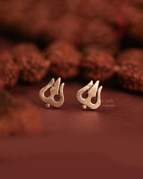 Trishula Silver Stud Earrings by MOHA