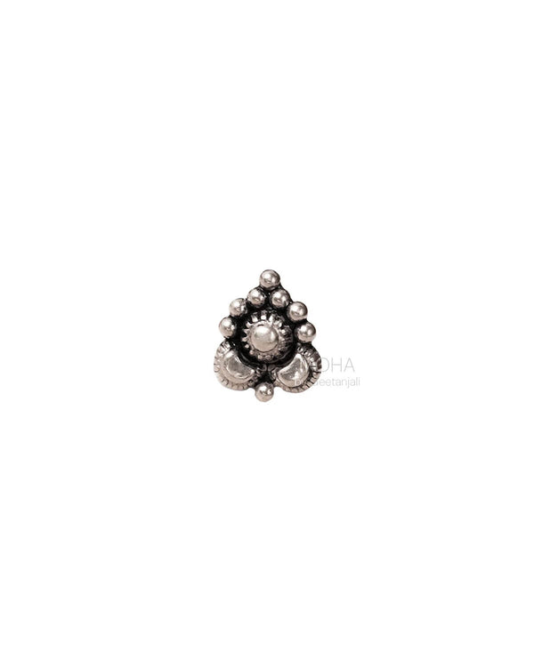 Tulika Silver Nosepin by MOHA