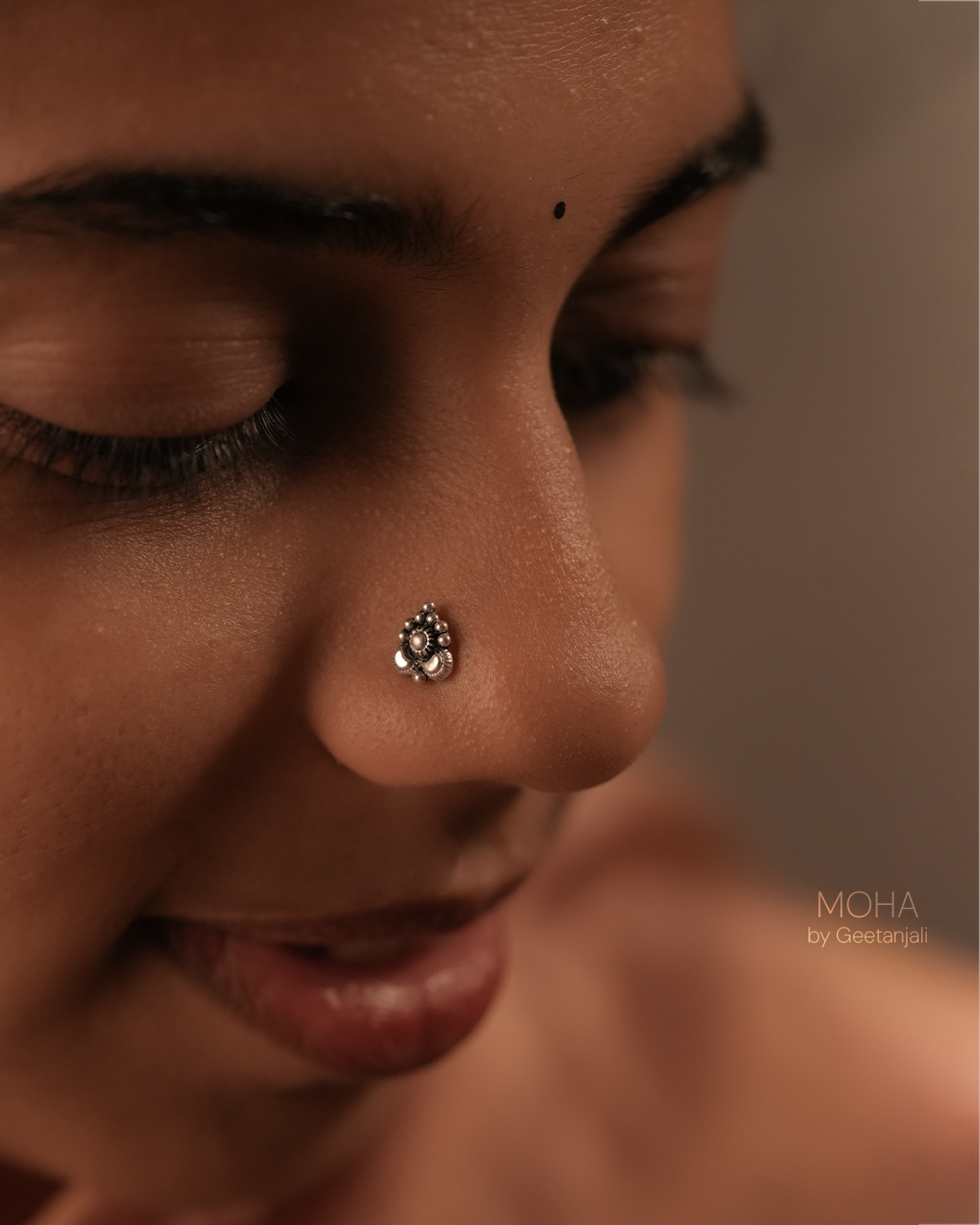 Tulika Silver Nosepin by MOHA