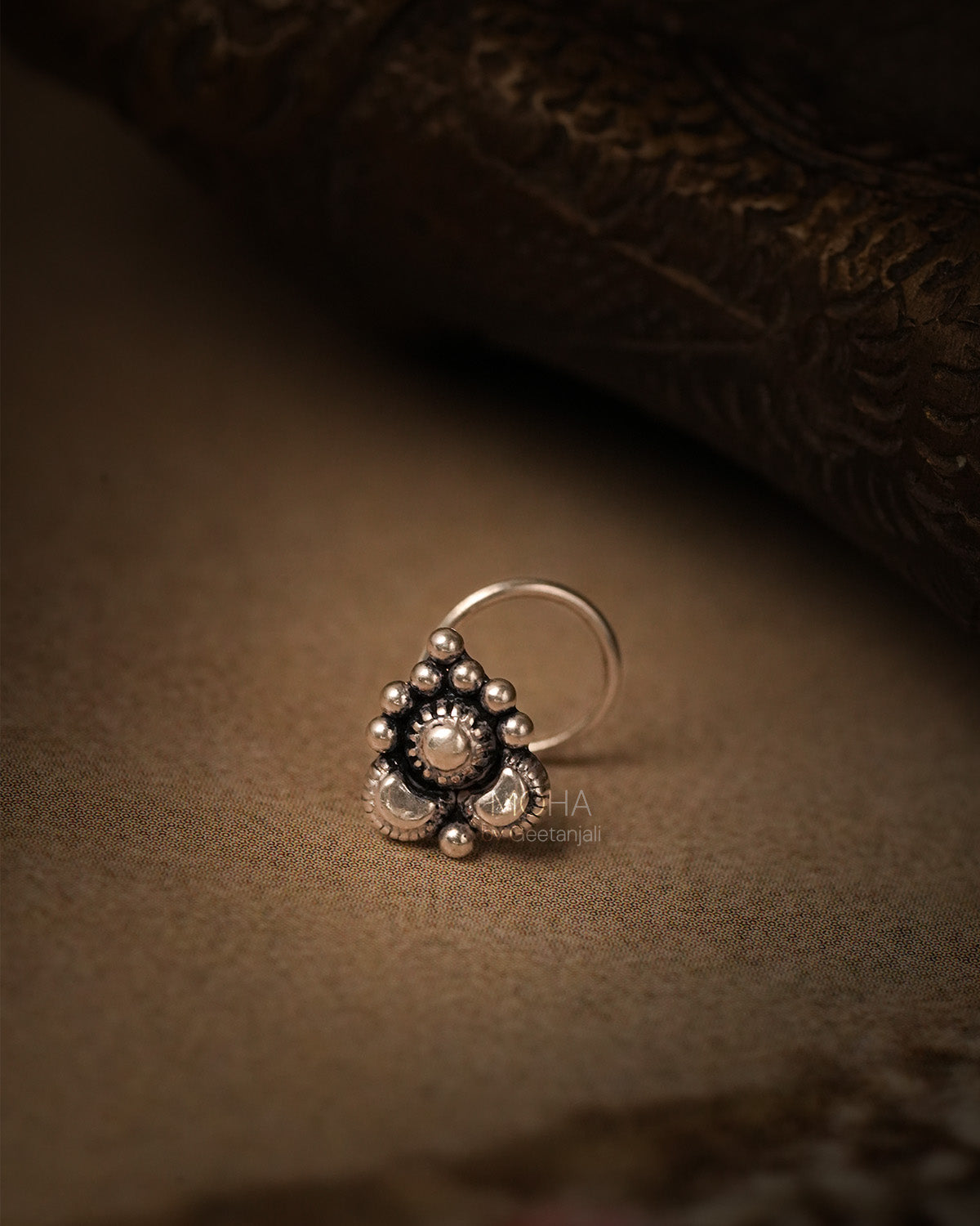 Tulika Silver Nosepin by MOHA