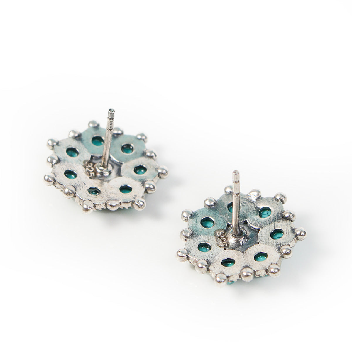 Adaa Turquoise Silver Earrings by MOHA