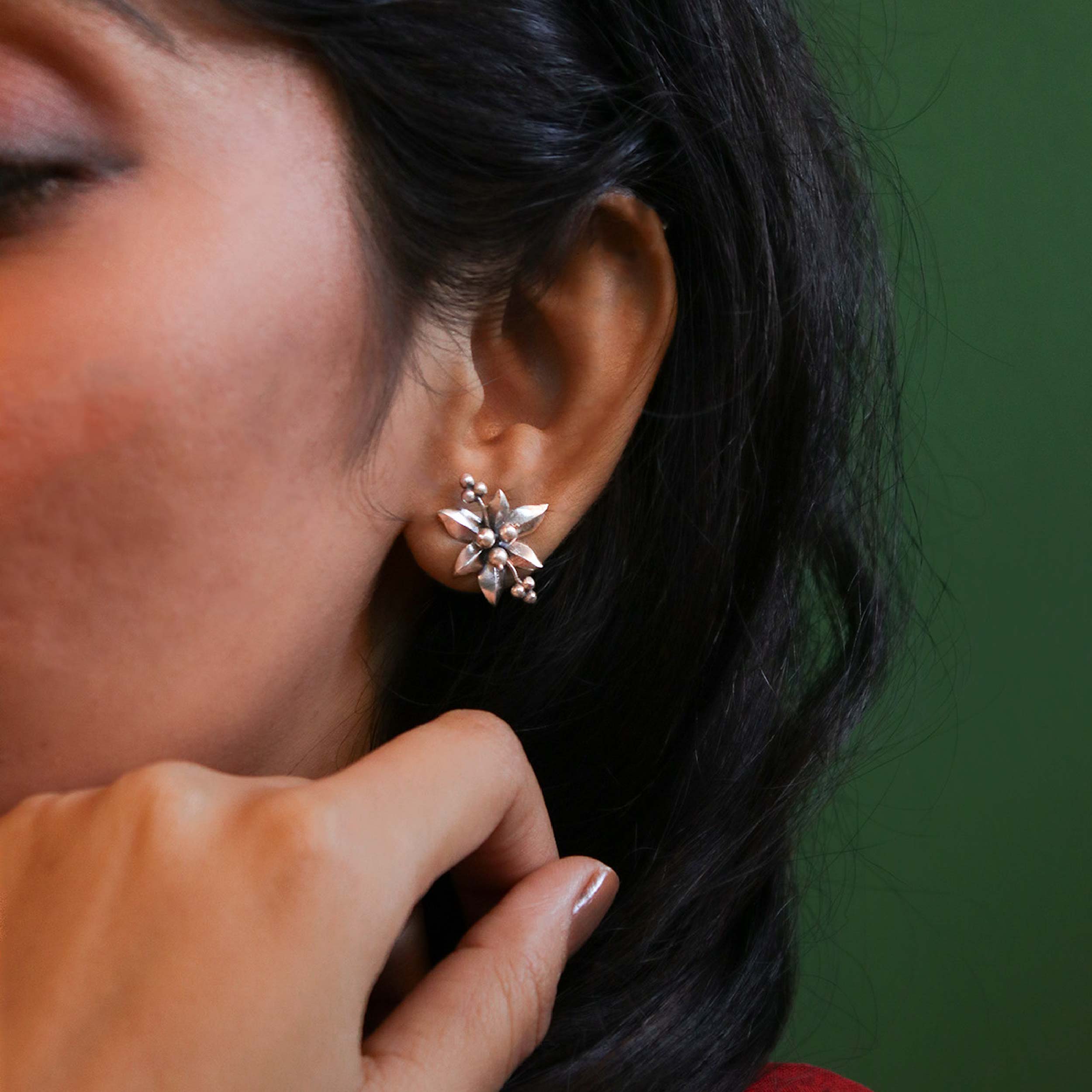 Nargis Silver Earrings