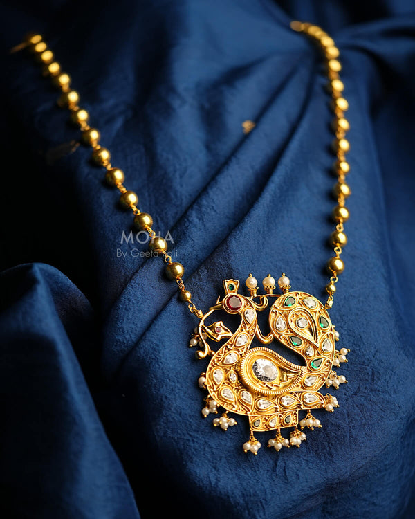Morpankhi Tanmani Necklace Gold Plated by MOHA