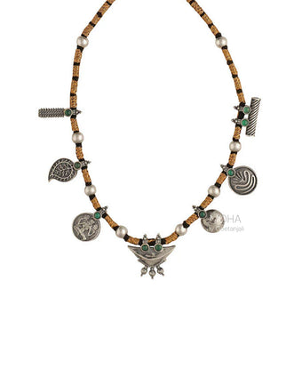 Uroo Silver Necklace by MOHA