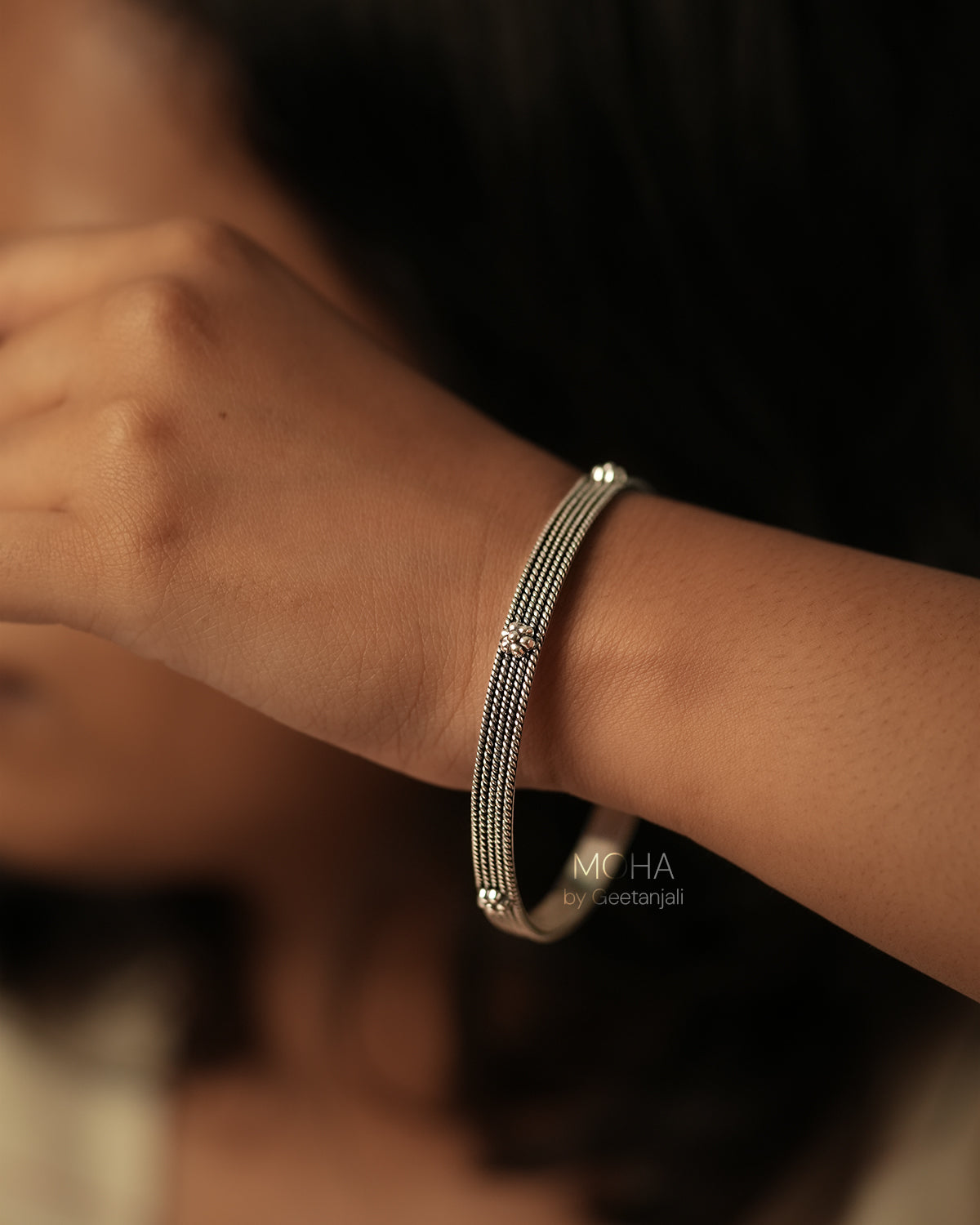 Vaidehi Silver Bangle by MOHA