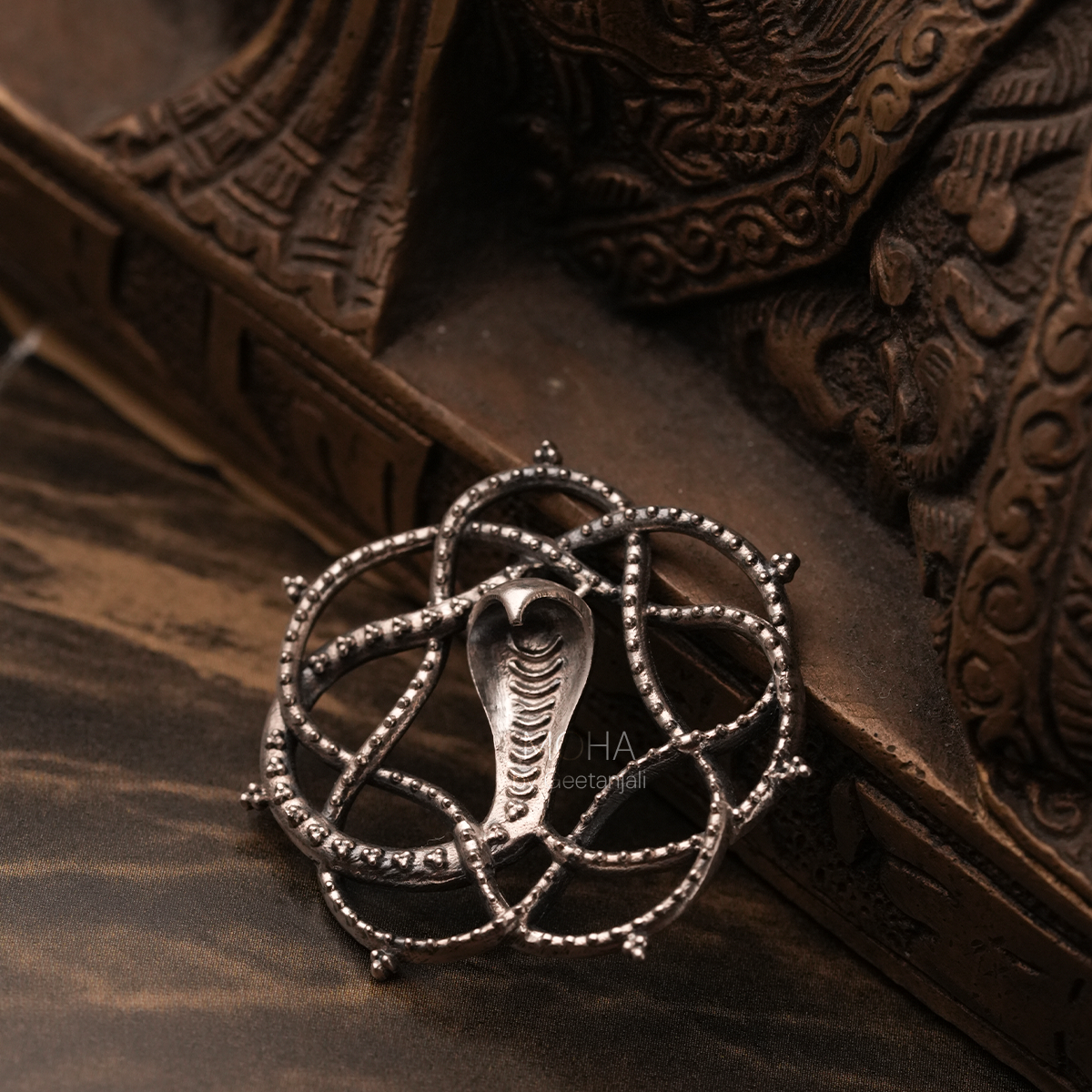 Vasuki Silver Pendant by MOHA (Only Pendant)