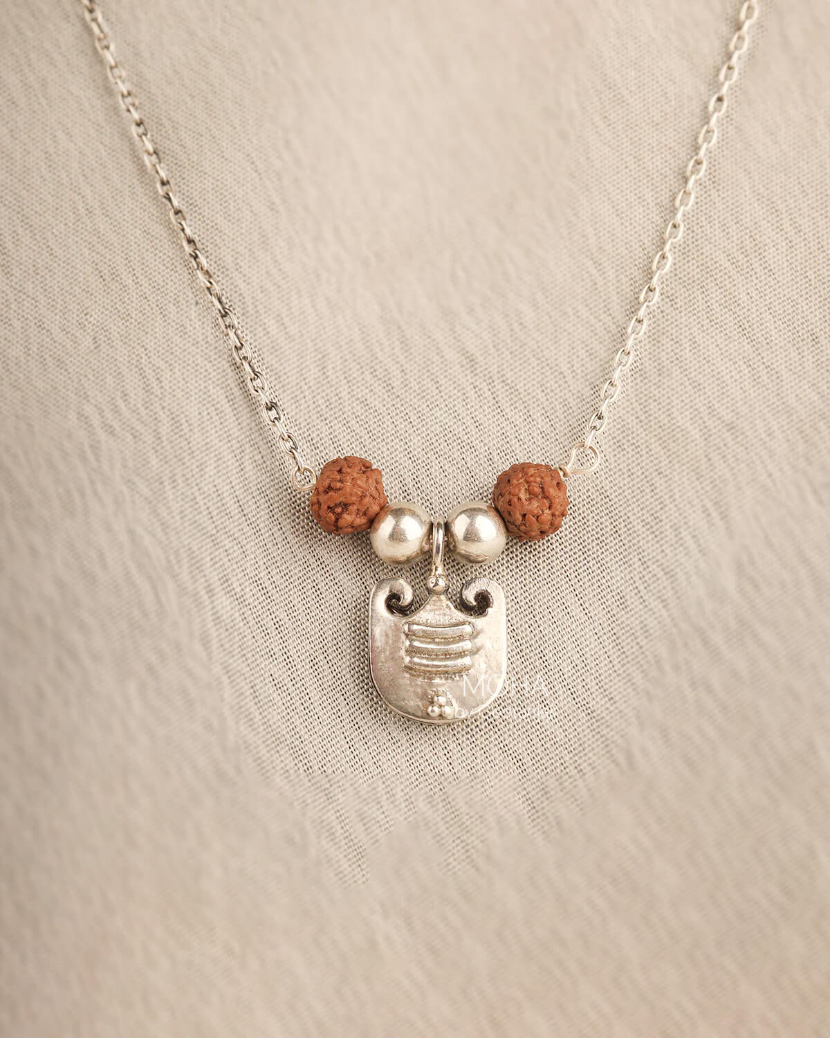 vibhuti charms silver necklace by moha